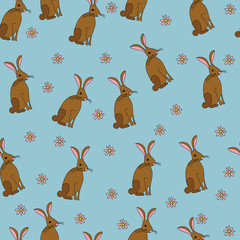 funny pattern with rabbit