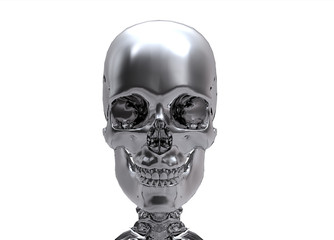 silver Human skull