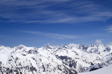 Fototapeta premium Caucasus Mountains. View from Dombai