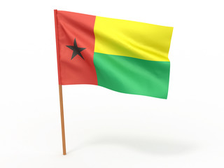 flag fluttering in the wind. Guinea Bissau