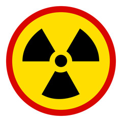 Obraz premium Nuclear Sign on white