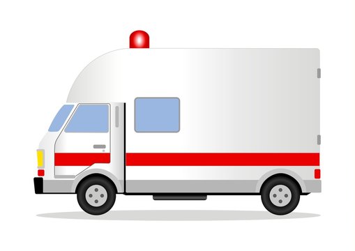 Vector illustration of an ambulance