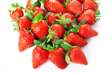 Bright juicy fresh strawberries