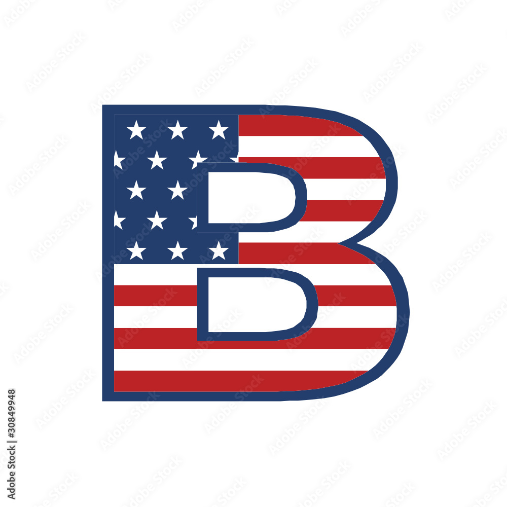 Wall mural usa b letter