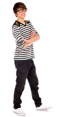 Naklejka premium Young man wearing glasses