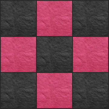 Black And Pink Checker Paper