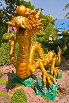 Golden Dragon in park