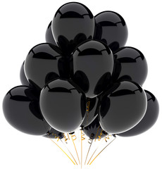 Party balloons black. Beautiful modern celebrate decoration