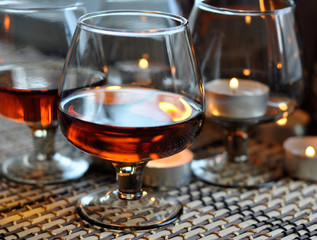 Brandy and candles