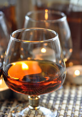 Brandy and candles