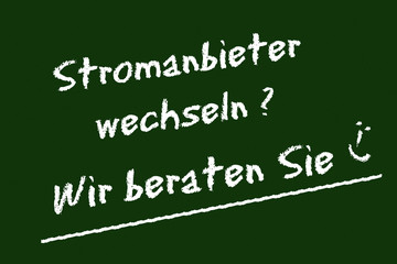 Obraz premium Stromanbieter wechseln