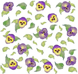 Seamless background from a flowers ornament