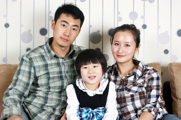 Happy family in China