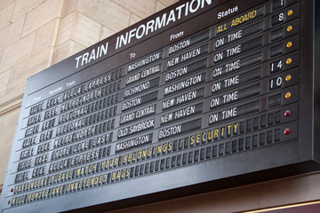 Train Station Schedule Board