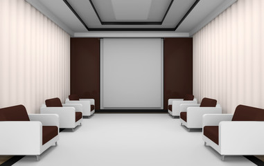 Elegant conference room. 3d Image