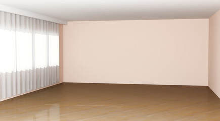 Empty room interior. 3d Image