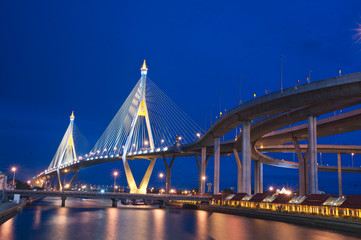 Fototapeta na wymiar Industrial Circle Bridge in Bangkok