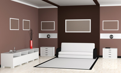 Fototapeta na wymiar Modern interior of living room