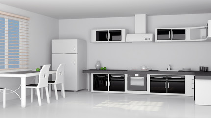 White kitchen interior design