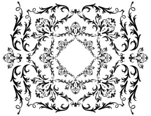 Illustration of abstract black ornament