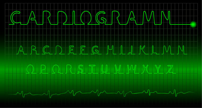 Cardiogramm alphabet