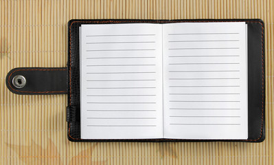 white paper notebook