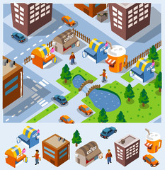 Food Stalls and some buildings