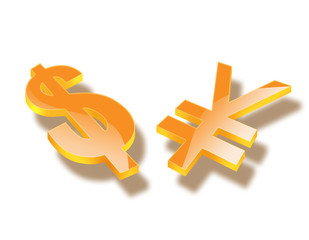 Obraz premium 円とドル