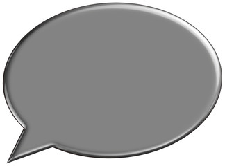 Sprechblase rund SILBER NEUTRAL