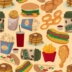seamless fast food pattern