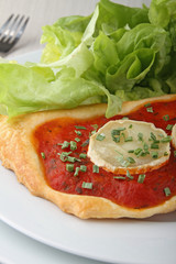 feuilleté chèvre et salade
