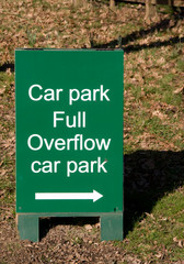 overflow car park sign