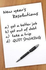 New year resolutions
