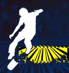 Skateboarder Grunge Poster