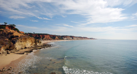 Coastline in Algarve (Portugal)
