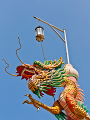 Golden dragon claws extended