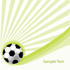 green background with soccer ball