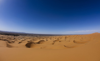 Fototapeta na wymiar Krajobraz pustyni, Merzouga, Maroko