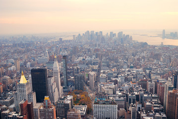 Fototapeta premium Widok na panoramę Nowego Jorku Manhattan