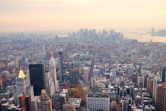New York City Manhattan skyline aerial view © rabbit75_fot