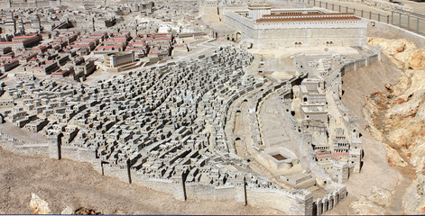 Fototapeta premium The model of Old City jerusalem
