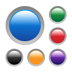 WEB BUTTONS (internet blank click here go ok vector set poster)
