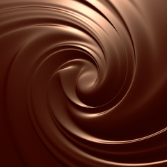 Obraz na płótnie Canvas Astonishing chocolate swirl. Backgrounds series.