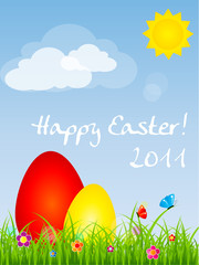 Fully Editable Happy Easter Greeting Card - Cute