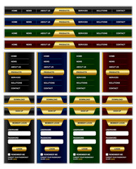 Navigation menu and website elements