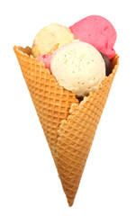 Ice cream isolated on white