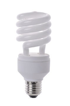 Energy saving lamp on a white background