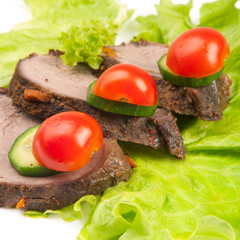 three peaces of meat