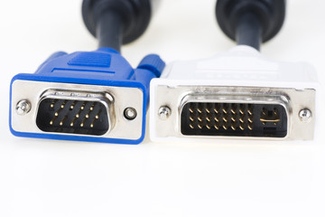 VGA cable connector and digital video cables