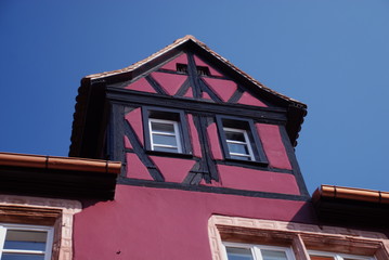 Fototapeta premium Red house in Alsace